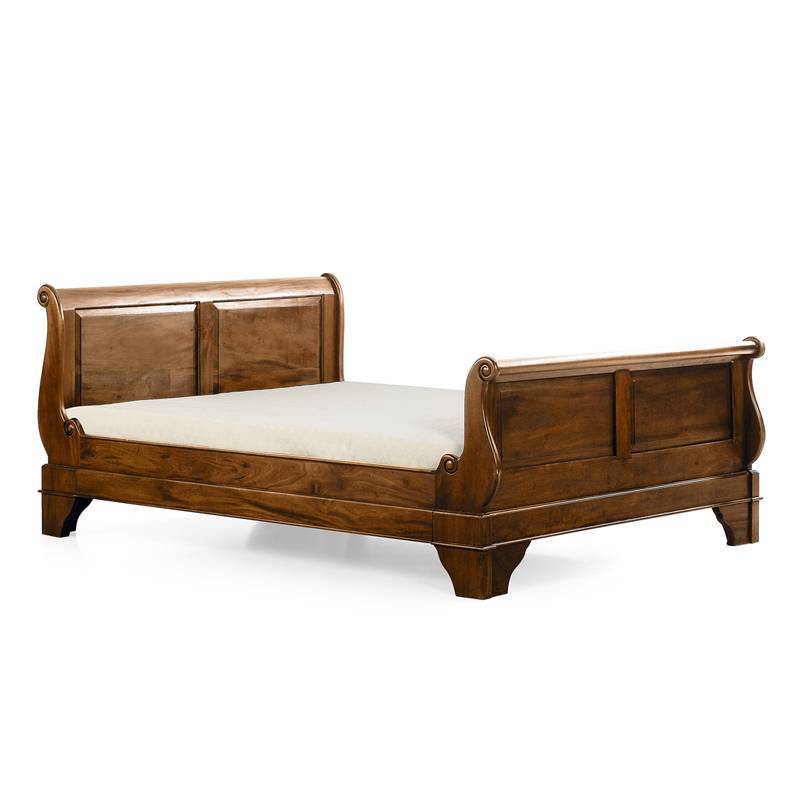 Cama góndola Cama góndola de estilo francés. Madera de caoba en color nogal. El Tavolino