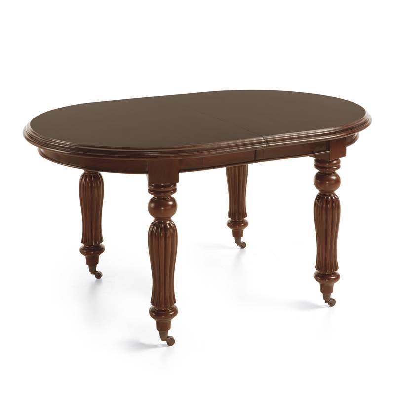 Mesa comedor ovalada extensible, estilo clásico vintage. El Tavolino