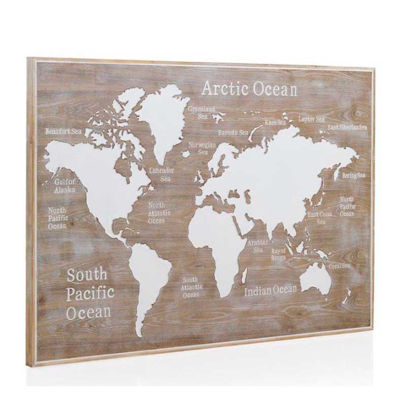 cabezal panel mapa mundi con relieve estilo nórdico el tavolino