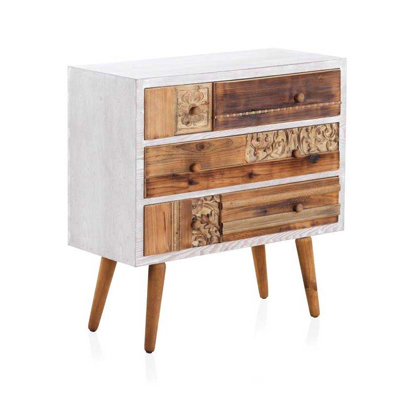 cómoda estilo nórdico madera tallada el tavolino