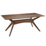 Mesa comedor de estilo moderno. Medidas 180x90 en color nogal. Modelo Helga. El Tavolino