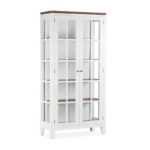 Vitrina de estilo colonial en blanco. Colección Everest. Muebles El Tavolino