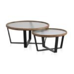 set de dos mesas redondas de centro