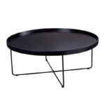 Mesa centro de estilo nórdico. Modelo Bruno lacada negro. Muebles El Tavolino Alfafar
