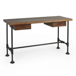 Mesa escritorio estilo industrial. Colección Pipa. Muebles El Tavolino