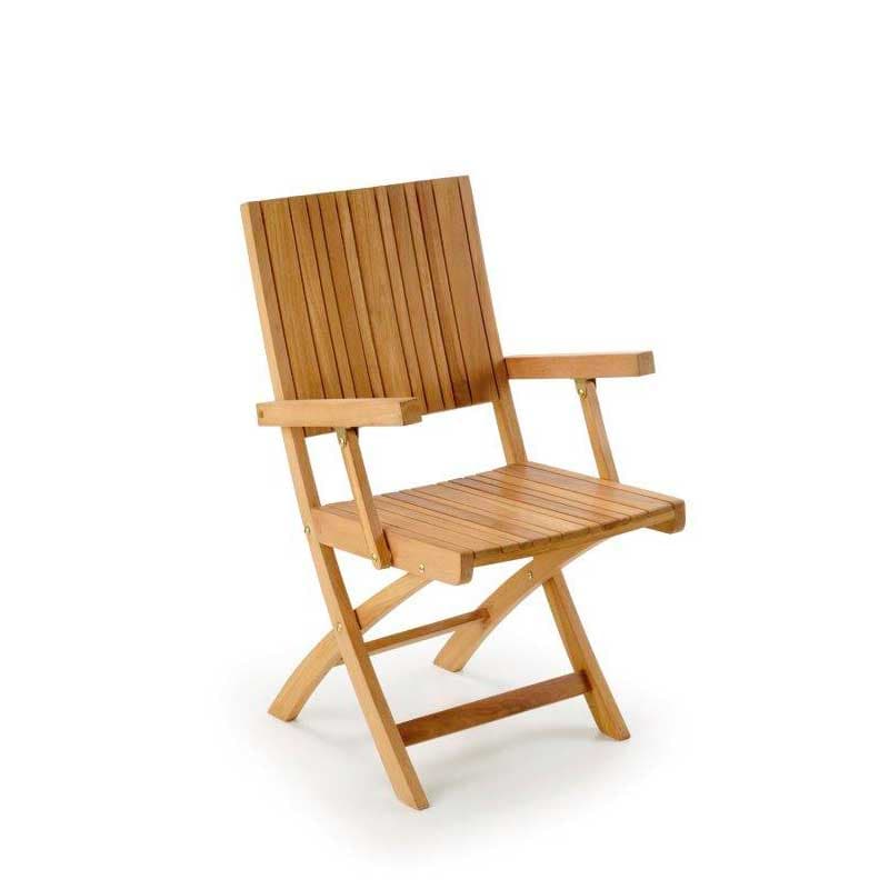 sillón lamas irregulares teca Sillón plegable de teca. Muebles de exterior El Tavolino