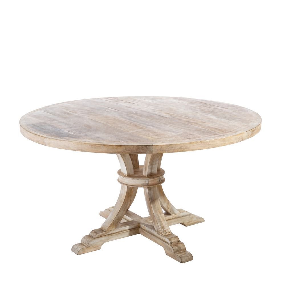 94911 Mesa comedor redonda de 150 cm. Estilo rústico. Muebles El Tavolino