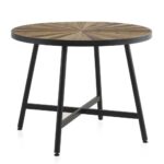 Mesa comedor redonda de 100 cm. estilo vintage. El Tavolino