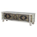 Arcón vintage en tonos blanco y broce. Muebles El Tavolino