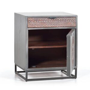 Mesita tallada gris - Imagen 4