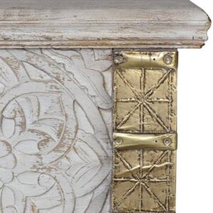 Baúl blanqueado y bronce - Imagen 3