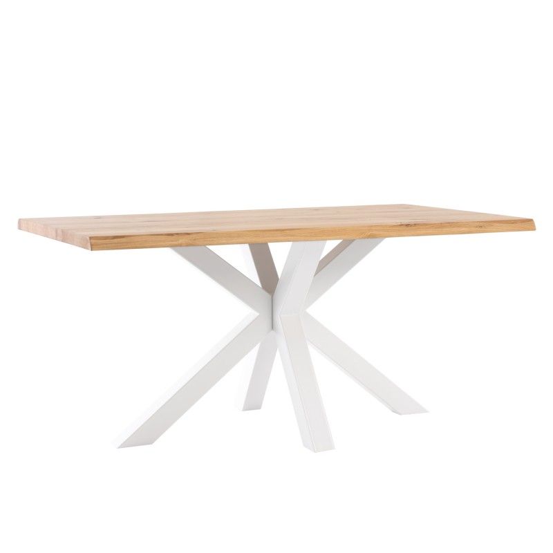 Mesa comedor estilo industrial en roble y blanco. El Tavolino