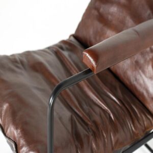 Sillón piel marrón - Imagen 4