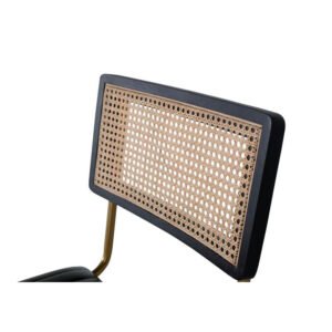 Silla piel verde y rejilla - Imagen 3