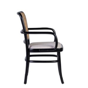 Sillón negro de teka con rejilla - Imagen 3