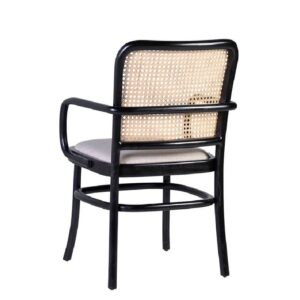 Sillón negro de teka con rejilla - Imagen 4