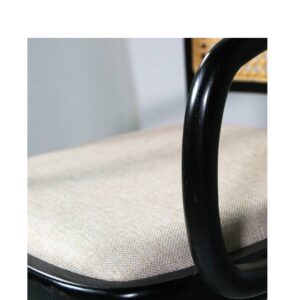 Sillón negro de teka con rejilla - Imagen 6