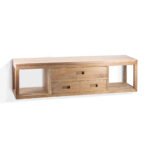 Consola madera de teka suspendida