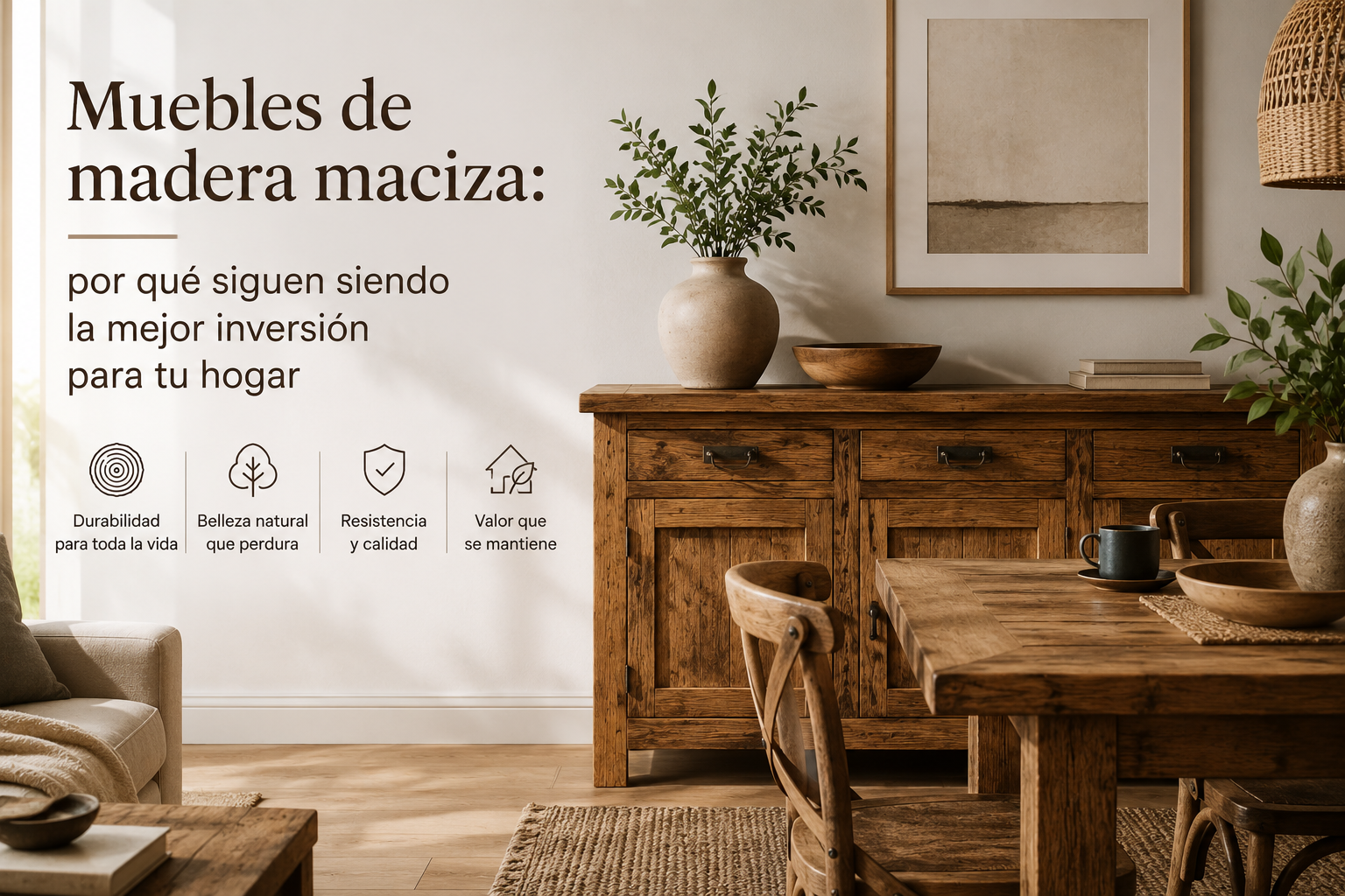 muebles madera maciza inversión para el hogar